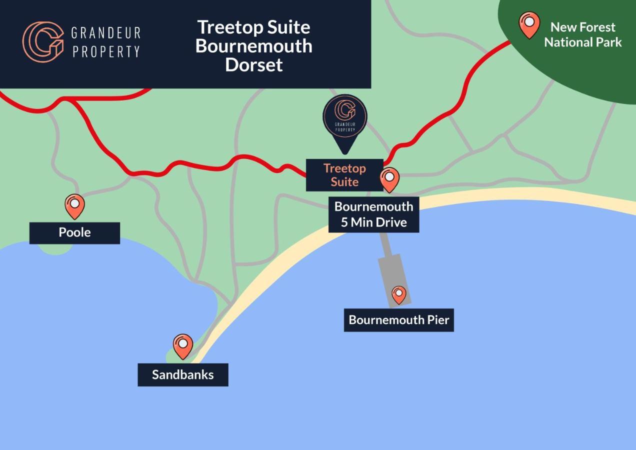 Treetop Suite By Grandeur Property Bournemouth Zewnętrze zdjęcie